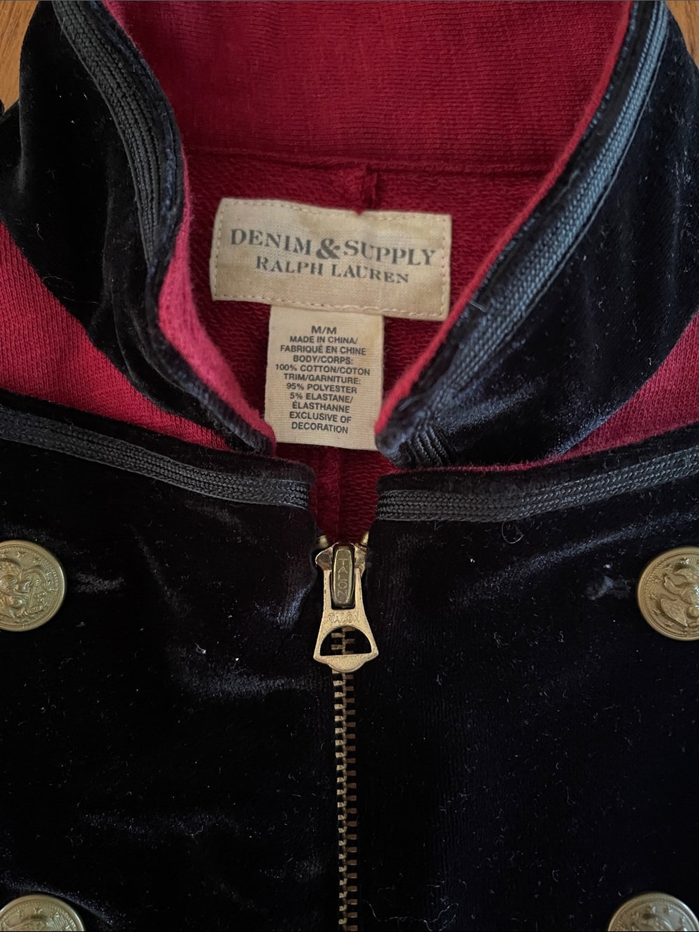 Vintage Ralph Lauren denim & supply Women's Military-Style Red Jacket - Picture 2 of 7